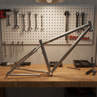 Thru-axle 12*142/148 Grade 9 Titanium Alloy Bike Frame 27.5'' with BSA68 Bottom Bracket and Post Brake for Mountain MTB Bicycle