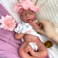 Factory Direct Silicone Reborn Dolls Hyper-Realistic Texture Open Mouth 18" Dolls for Girls Washable Gift Set for Anniversaries