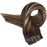 Silk Straight Virgin Cuticle Aligned Popular Balayage Ombre Human Seamless Clip in Hair Extensions