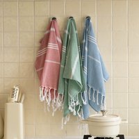 Wholesale Customizable Woven Quick-Dry Cotton Turkish Hand Kitchen Towel Machine Washable Decorative Tea Dish Sustainable