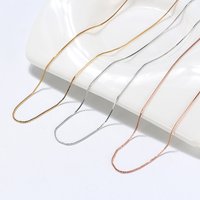 RINNTIN SC07 Wholesale Thin Silver Chain 14K 18K Gold Plated Jewelry Accessories 925 Sterling Silver 0.6mm Box Chain Necklace