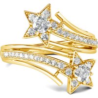 Designer Fine Jewelry Wholesale 925 Sterling Silver Woman Engagement Starsgem Promise Eternity Double Synthetic Diamond Ring