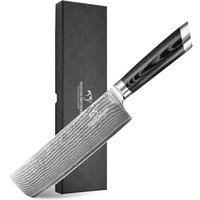 7 Inch High Carbon Steel Damascsus Steel VG10 Japanese Nakiri Knife with Pakka Wood Handle
