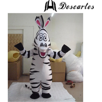 Madagascar Zebra Walking Mascot Costume