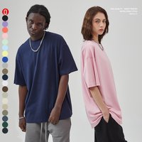 New Arrival Unisex Casual 20 Color Oversize 100% Cotton Solid 230gsm Breathable Blank O-Neck Workout Running Athletic Wear Short