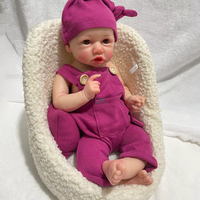 Full Silicone Body 18" Lifelike Reborn Baby Soft Brown Skin Newborn Girl Doll Handmade Kids Gift African Baby Girl Sculpture Toy