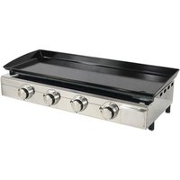 4 Burner Outdoor Stainless Steel LPG Gas Plancha & BBQ Grill