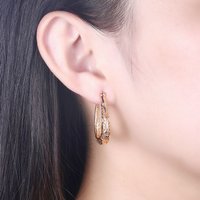 Oval Filigree Hoop Earrings R.GEM. Retro Hollow Vintage Carved Big Noble 925 Sterling Silver