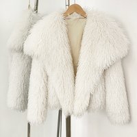 OFTBUY 2025 Winter Fashion Faux Fur Coats Fluffy Artificial Mongolian Fur Coat Sheep Fur Coat Women Elegant Big Turn-down Collar