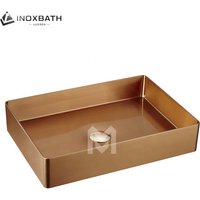 Luxury Sanitary Ware Table Top 304 Stainless Steel Gold Washbasin Art Bathroom Sink Golden Wash Basin
