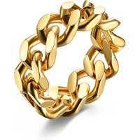 BM Fashion Jewelry Minimalist Titanium Steel Ring Punk Stainless Steel Gold Chunky Chain Rings