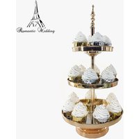 Wholesale Wedding Table Centerpiece Golden cake rack Cake pa Metal Dessert Cake Stand for Wedding home Decor