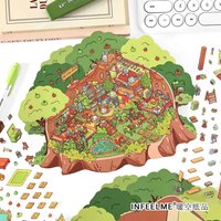 Second Series Cottage Theme Handbook Materials Stickers 2 3 Stickers Per Pack Decorative Cottage Style for Home and Office
