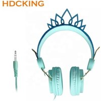 Shinning Crown customized high quality volume limited wired children earphone kids headphones for girls