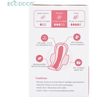 ECO BOOM Bamboo Organic Ecological Degradable Teenage a Grade Disposable Factory Partner Panty Liner