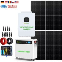 10kW DIY Solar Panel Kit Complete Home Off-grid 10kw Solar Power Mounting System All-in-One Off Grid PV Kit 10KWH 15KWH 20KWH