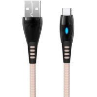 Smart Auto-Power Off LED Display Zinc Alloy USB Type-C Mobile Phone Charging Cable 5V 2.1A 24AWG