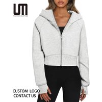 Liu Ming Custom Brand Logo Fall Winter Fashion Women Clothing Casual Long Sleeve Zip up Hoodie Coat Sweatshirts