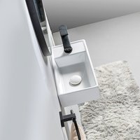 Rectangle Pia De Banheiro Wall Mounted Bathroom Ceramic Wash Basin Sink Hotel Lavabo Hanging WashBasin