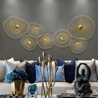 Lotus Leaf Shape Metal Wall Art Decoration
