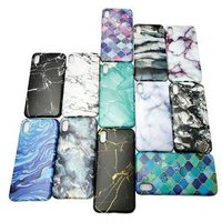 Cheap Soft TPU flexible Silicone half-wrapped marble mobile Phone Cases Covers for iPhone 6s 7 8 plus xs max xr