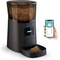 Raffy Pet Supplies 6L Automatic Food Dispenser WiFi-Controlled Cat Dog Feeder Low Food Sensor Voice Recorder Charge Plastic