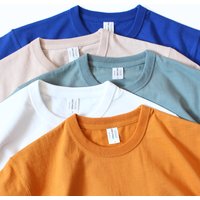 PRINTFUN Best Quality Cotton O-Neck Short Sleeve High Waist T-Shirt Custom Logo Personalized Crop Top Solid Color Knitted Fabric