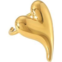Hot Selling 18K Gold Plated Women's Stainless Steel Heart Ring Trendy Wedding Engagement Party Gift