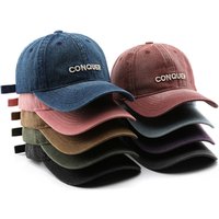 New Innovation Unisex Denim Cotton Baseball Cap with 3D Embroidery Adjustable Size Beach Style Colorful Design