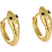 2025 New Hoops 925 Sterling Silver Small Black Cubic Zircon CZ Snake Earrings Set for Women Men Fine Jewelry Wholesale