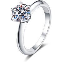 925 Sterling Silver Ring 1ct 2ct 3ct Classic Style Diamond Jewelry Moissanite Ring Wedding Party Anniversary Ring for Women