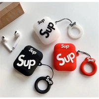 With Finger Ring Strap SUP Skin Soft Rubber Silicone Case Portable Headset Bluetooth Charging Bin Cover For Apple AirPods 1 2