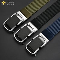 Men's New Versatile Outdoor Waist Golf Strap Automatic Alloy Buckle Nylon Fabric Belt Stylish Fashion Accessory