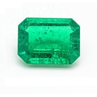 Wholesale 7x9 mm Emerald Cut Synthetic Emerald with Inclusions Loose Lab Emerald