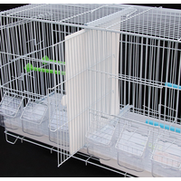 2026 Popular Stainless Steel Parrot Houses Plastic Tray Button Closure Eco-Friendly 4 Eating Basin Small Medium Parrots