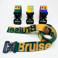 Customized Logo Fashion Metal Buckle Outdoor Sports Waist Belt Nylon Tactical Belts Jacquard Woven Casual Webbing Belt for Mens