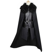 Game of Thrones Cosplay Costume John Snow Cosplay Costume Night's Watch Black Cloak Full Set for Adult Kids Halloween Costume
