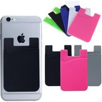 Wholesale colorful adhesive 3m sticker silicone rubber cell phone wallet case