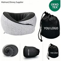Customization Ergonomic Pure Memory Foam Travel Neck Pillow Factory Direct 360° Cervical Support Portable Plane Sleeping Pillow