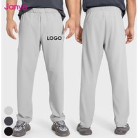 Janya Men's Casual Breathable Gym Sportswear Solid Nylon Workout Fitness Pants Drawstring Mid Baggy Outdoor Running Sports Pants