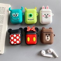 Amazon hot sales cute carton silicone airpods covers case for airpod 1/2