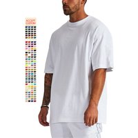 Blank Solid 100% Cotton Oversized Drop Shoulder T-Shirt with Custom Logo High Quality Heavy Weight for Men