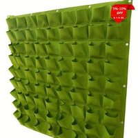 Green Vertical Living Home 65 Pockets Garden Grow Planting Bags Hanging Wall Planter