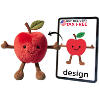Custom Plush Toy Factory OEM ODM Stuffed Fruit Apple Doll Maker Cartoon Plushies Personalized Soft Toy Manufacturer Wholesale