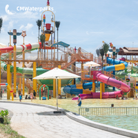 High Quality and High-level Land-based Water Park Equipment Including Slides