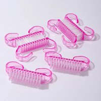 Mini Acrylic Nail Brush Mix Color Plastic Cleaning Nail Brushes Nail Art Manicure Pedicure Soft Remove Dust File Tools Set
