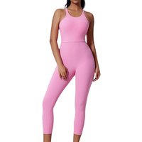 Plus Size Women's One Piece Yoga Wear Gym Fitness Set Front Sportswear Jumpsuit and Rompers Sports Bodysuits
