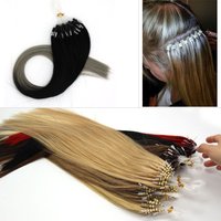 Wholesale 14-24inch 50gs Easy Loop/micro Ring Beads Remy Human Hair Extensions Ombre Hair Straight Cabelo Humano Chinese Hair