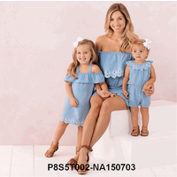 Mother Daughter Striped Dresses Autumn