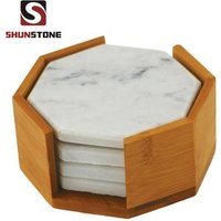 Marble coasters hexagon/Marble home accessory/Nature stone coaster